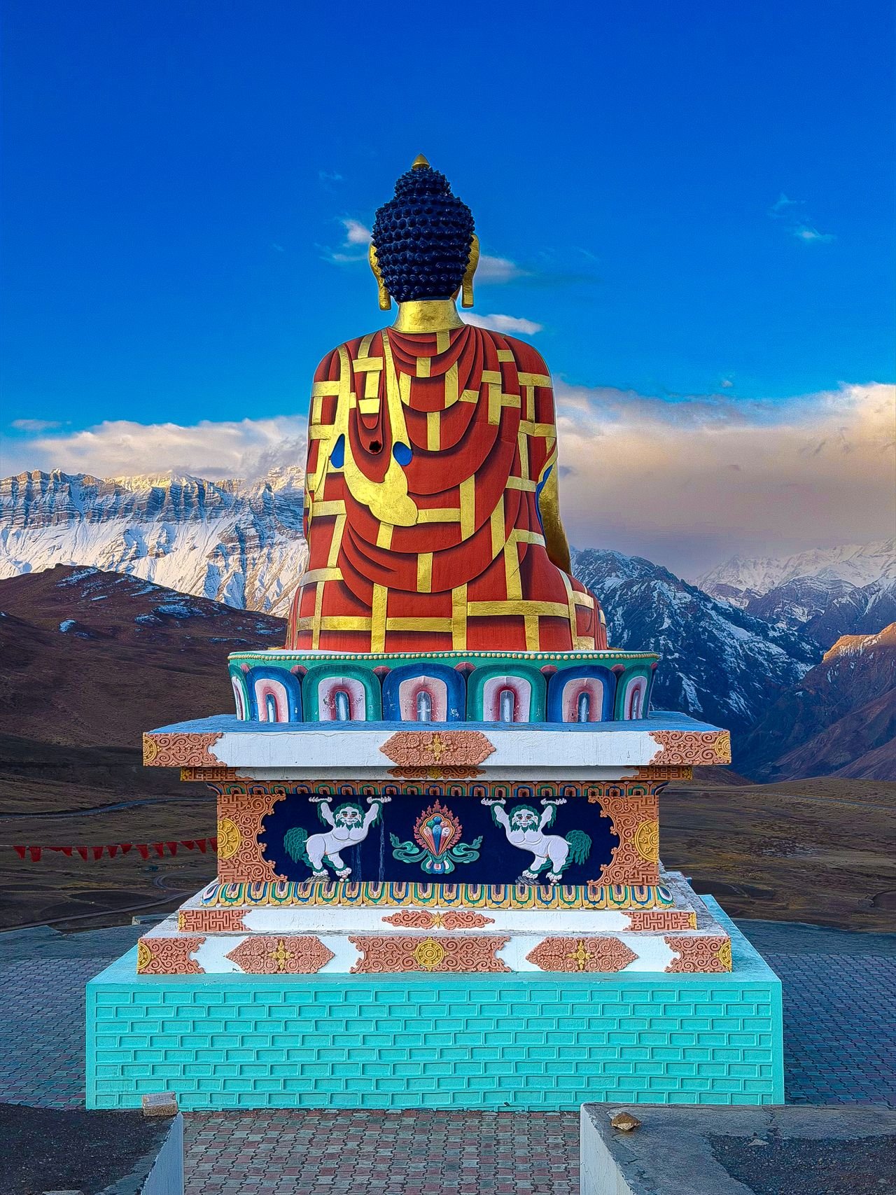 Spiti Valley mountains and village